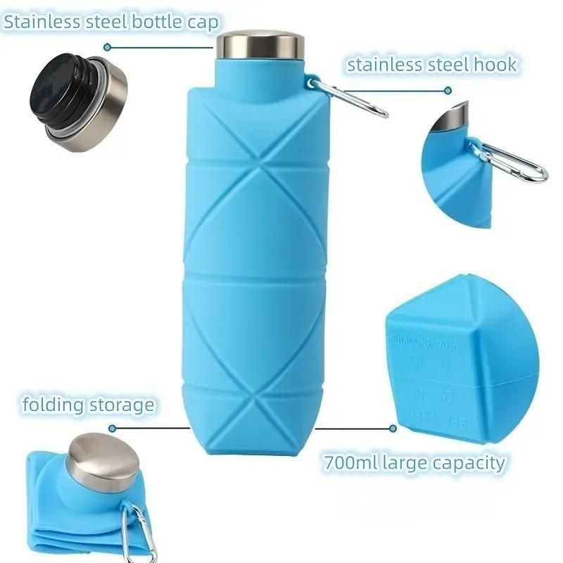 Reusable Foldable Silicone Water Bottle (700Ml)