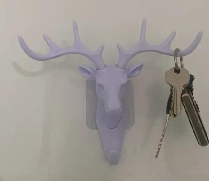 Hanging Hook- Self Adhesive Deer Head Hanging Hook (Pack of 2)