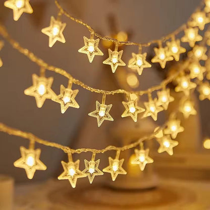 Hanging Star Shaped String Lights for Decoration