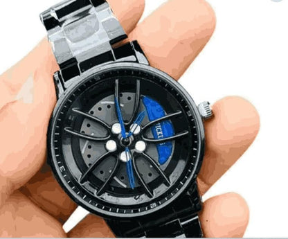 Blue Car Wheel Watch