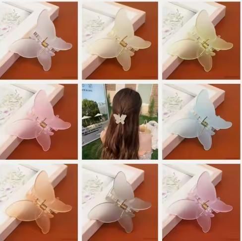 Korean Trendy fashion Butterfly Non-Slip Clip (Pack of 4)