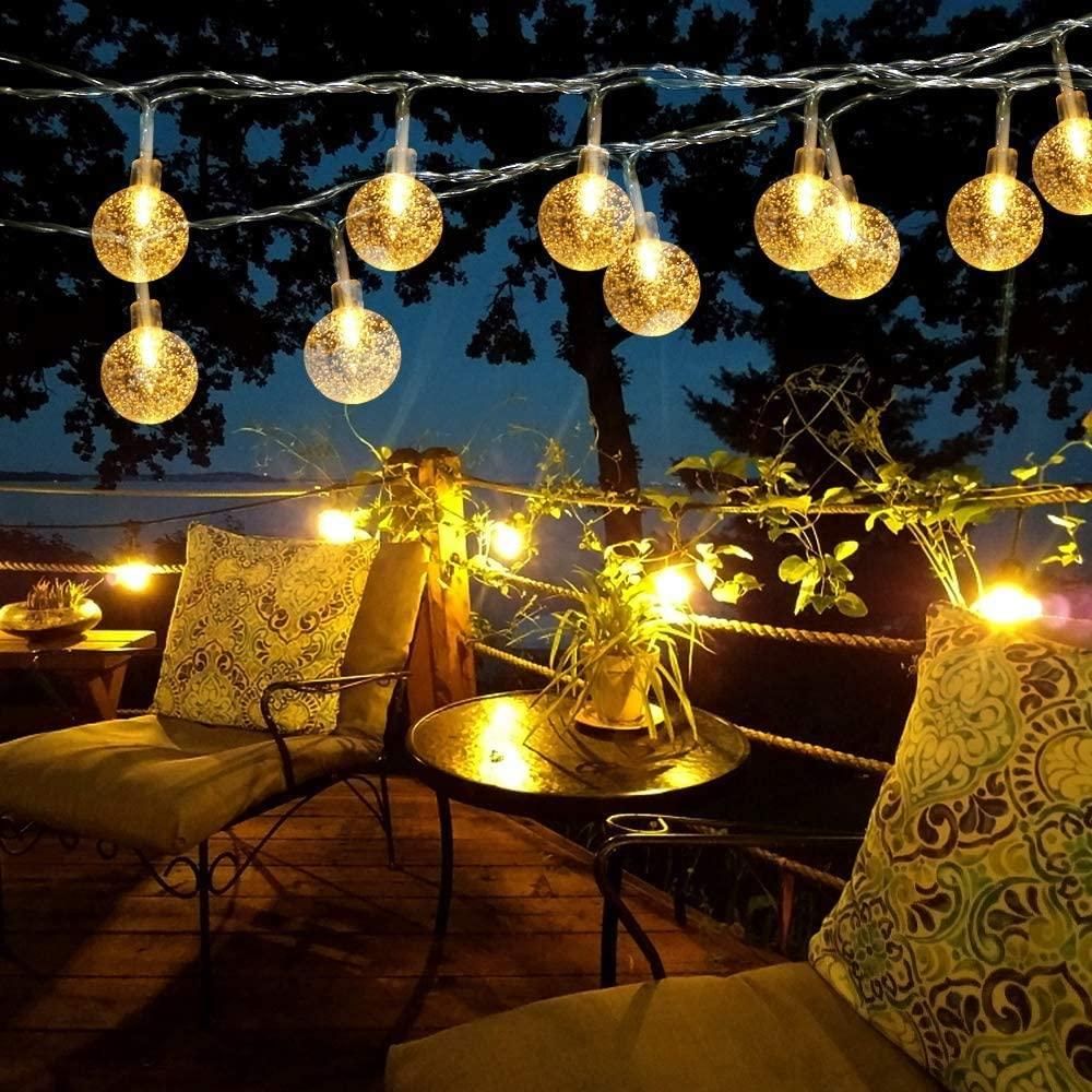 Hanging LED Crystal Ball String Lights