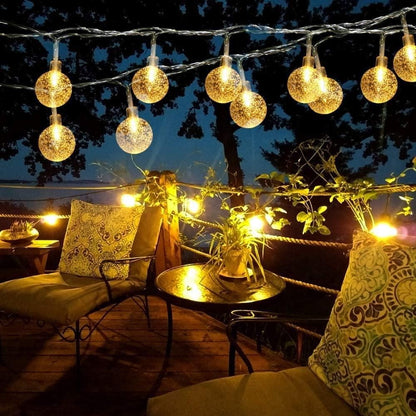 Hanging LED Crystal Ball String Lights