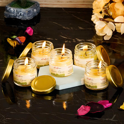 Five Lemon Grass Scented Candles