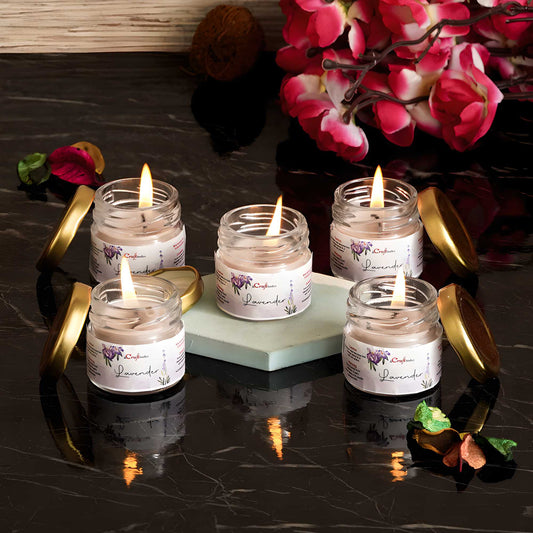 Five Lavender Scented Candles