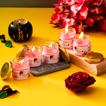 Rose Scented Minijar Candle (Set of 5)